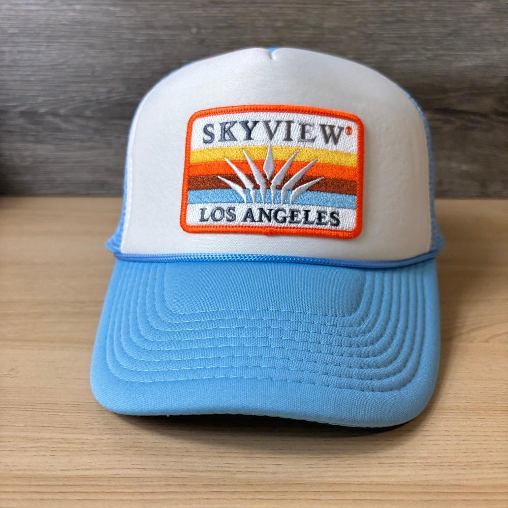 Skyview Hat Cap Snap Back Blue Trucker Los Angeles Adjustable